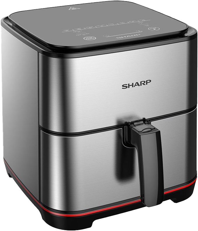 قلاية هوائية شارب، 1650وات، 7 لتر، شاشة ليد تعمل باللمس، استانلس، KF-AF70RT-ES2