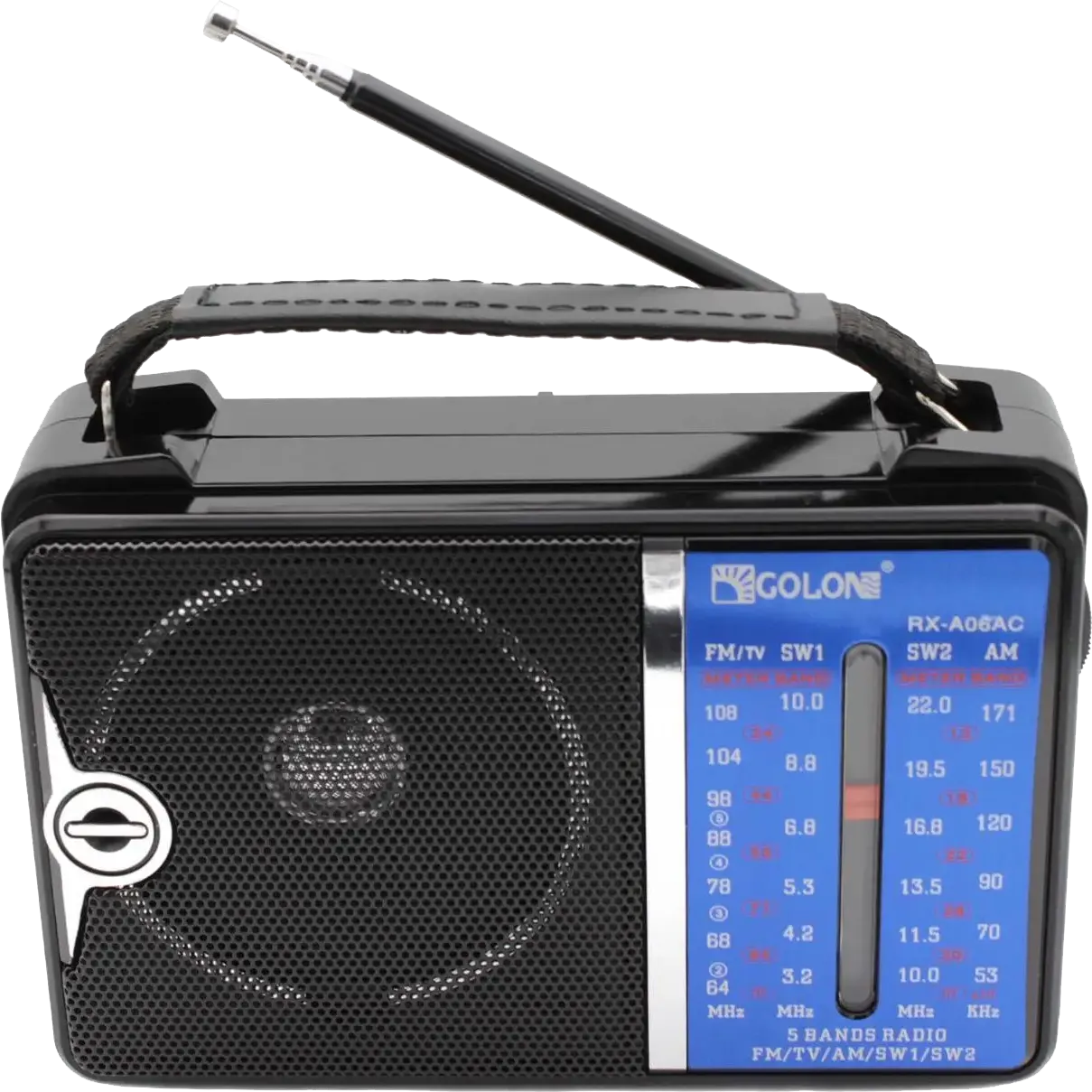 Golon Electric Radio, 3 Band FM, AM, SW, Multi-Mode, Model RX-A08AC-A07AC-A06AC