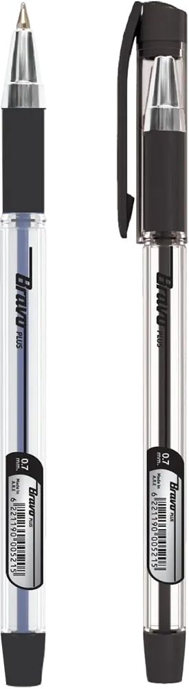 Bravo Plus Ballpoint Pen, 0.7 mm, Black