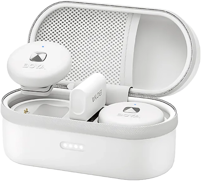BOYA Omic-U Dual-Channel 2.4GHz Type-C Wireless Microphone, White