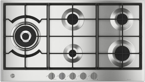 بوتاجاز مسطح بلت ان غاز من هوفر، 90 سم، 5 شعلة، أمان كامل، استانلس، HVG9WL4K3XEGY