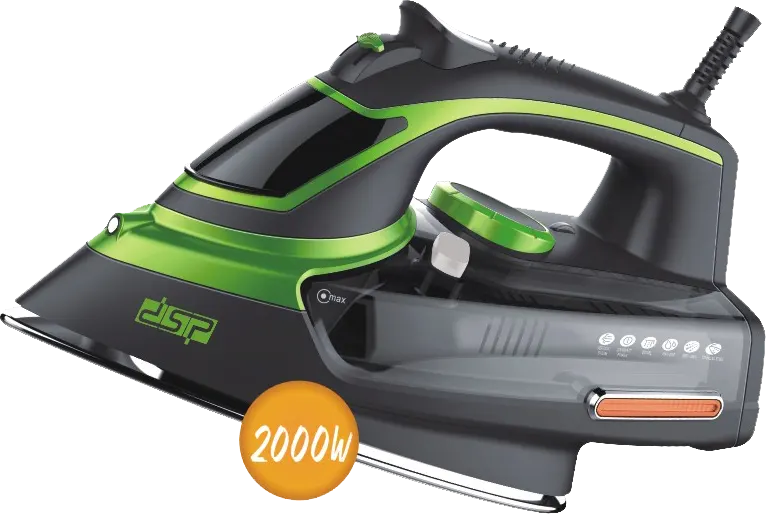 DSP Steam Iron 2000W , Ceramic Soleplate, Multi-Color, KD1004