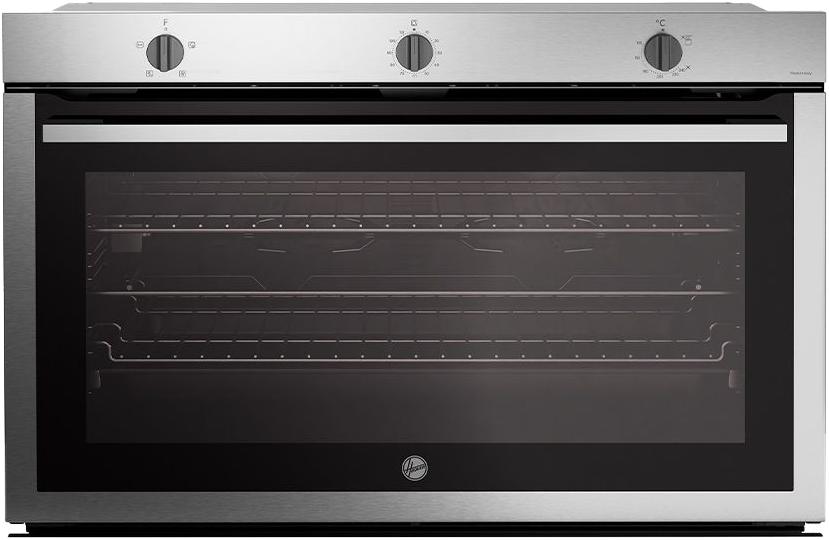 Hoover Built-in Oven, 90 cm, Gas, 121 L, Fan, Full Safety, Double Glass Door, Stainless, HOU911G6-EGY