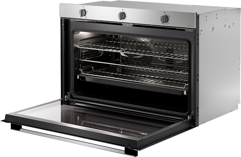 Hoover Built-in Oven, 90 cm, Gas, 121 L, Fan, Full Safety, Double Glass Door, Stainless, HOU911G6-EGY