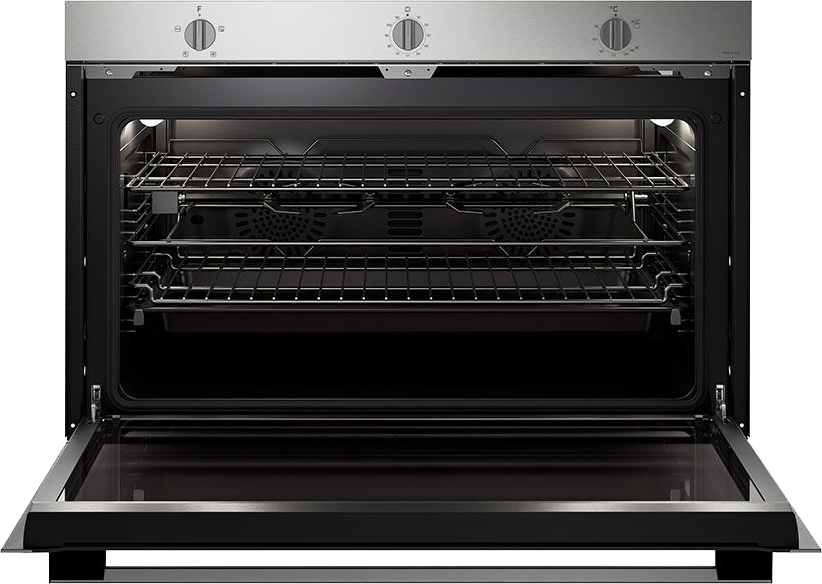 Hoover Built-in Oven, 90 cm, Gas, 121 L, Fan, Full Safety, Double Glass Door, Stainless, HOU911G6-EGY