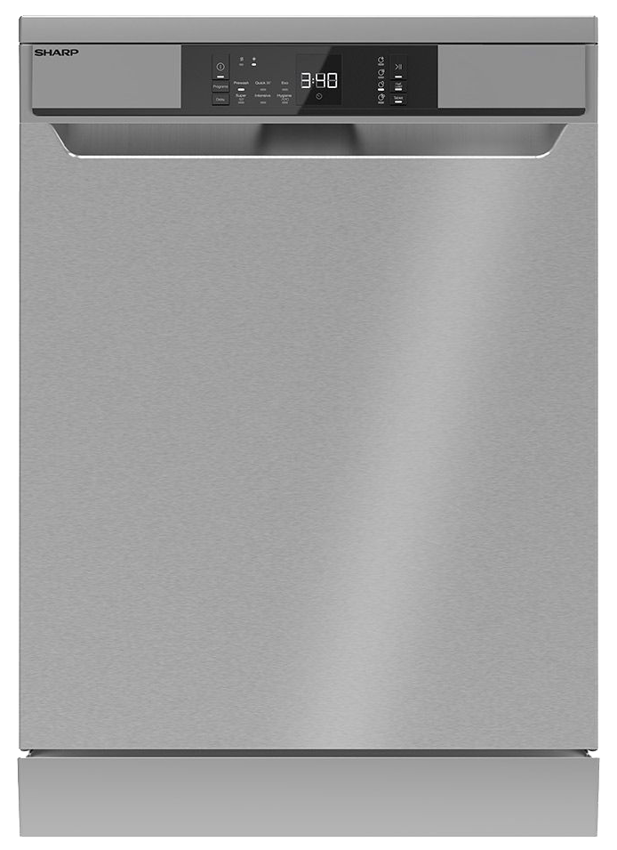 غسالة أطباق شارب ، 13 فرد ، 60 سم ،8 برامج ، شاشة ديجيتال ، استانلس ، سيلفر، QW-V813-SS2