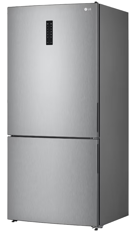 LG Combi No Frost Refrigerator, 588 Liters, 2 Doors, Inverter, Digital Screen, Silver, GTF569PVAM