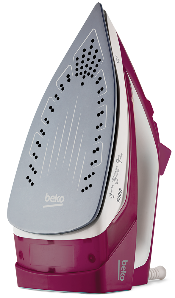 Beko Steam Iron, 2600W , 240 ml , Ceramic Soleplate , Maroon, SIM 3126 R