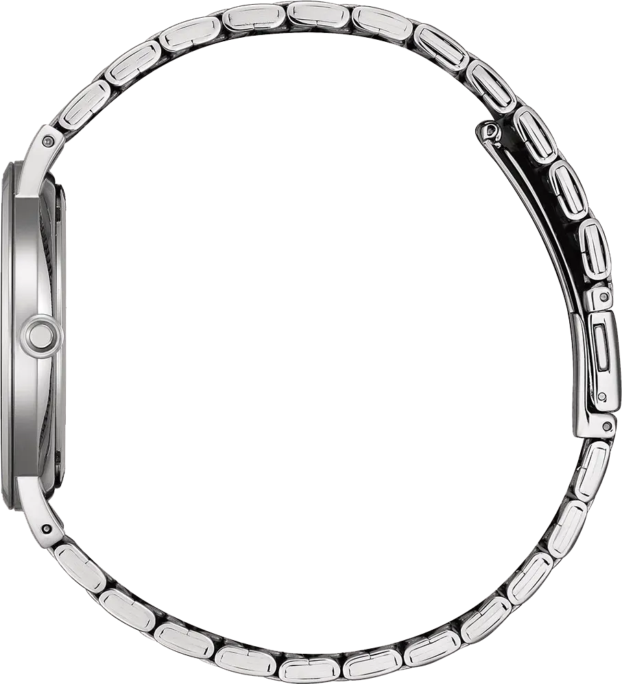 ساعة سيتيزن للرجال، مينا وردية، عقارب دائرية، سوار ستانلس ستيل فضي، ساعة يد تناظرية، فضية، BI5120-51Z