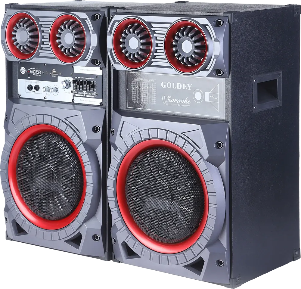 سماعات صب ووفر جولدي، بلوتوث، 2 قطعة، منفذ USB\ SD، ألوان متعددة، RGP-(101-102-103-104)