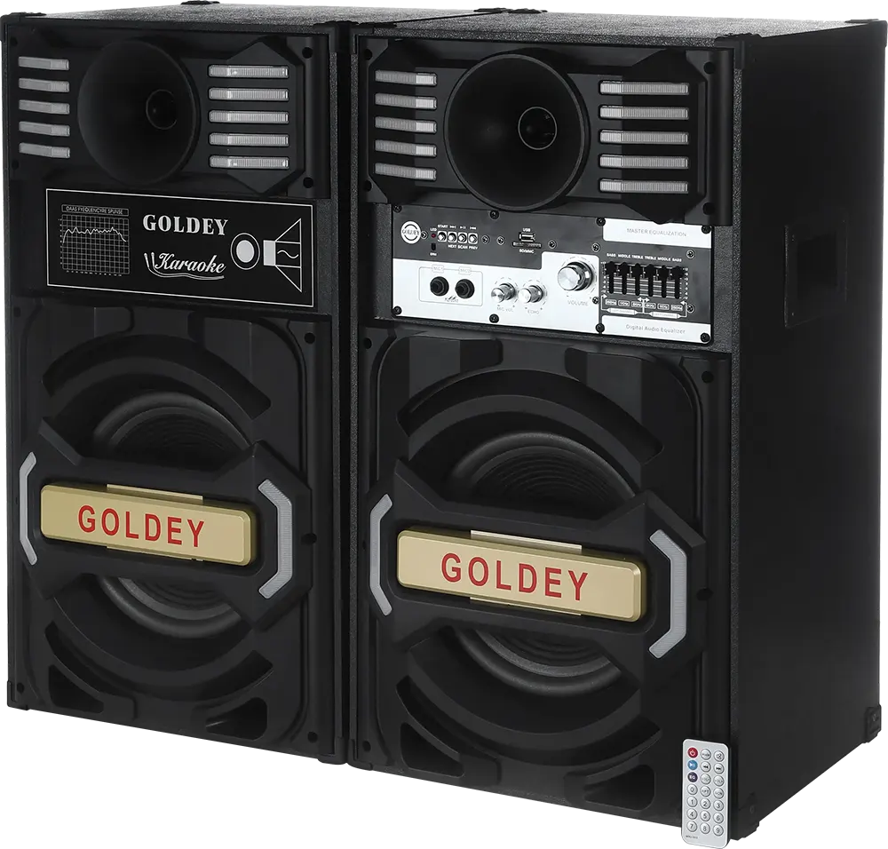 سماعات صب ووفر جولدي، بلوتوث، 2 قطعة، منفذ USB\ SD، ألوان متعددة، RGP-(101-102-103-104)