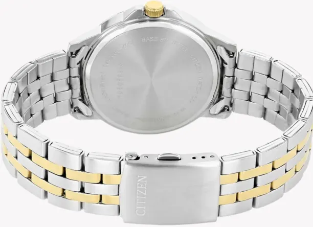 ساعة سيتيزن للرجال، ميناء رمادي، عقارب دائرية، سوار  ستانلس ستيل  فضي* ذهبي، ساعة يد تناظرية، فضي*ذهبي، BF2018-52H