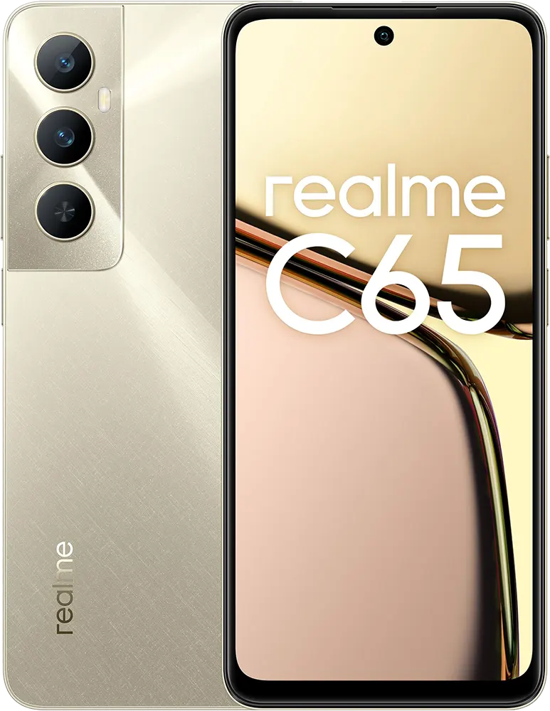 Realme C65 Dual SIM, 128GB Memory, 6GB RAM, 4G LTE, Starlight Gold