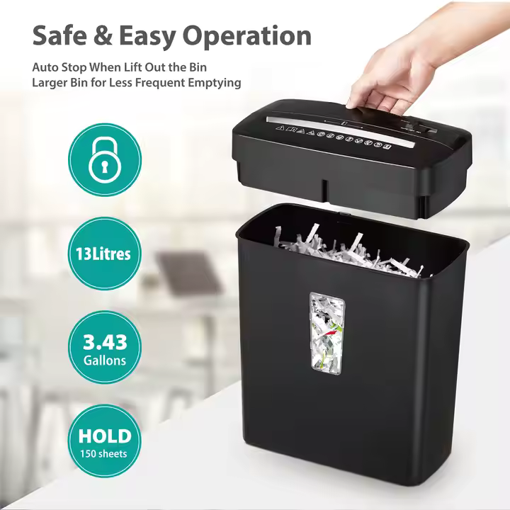 Paper Shredder, 5-6 Sheets, 13 Liters, Black, C220P