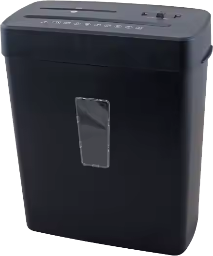 Paper shredder, 8 sheets, 13 liters, black, C222P