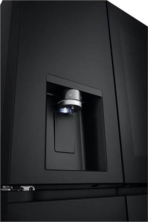 ثلاجة ال جي نوفروست،423 لتر، 4 باب، InstaView، حنفية، واي فاي، أسود مط، GC-X22FFQRB