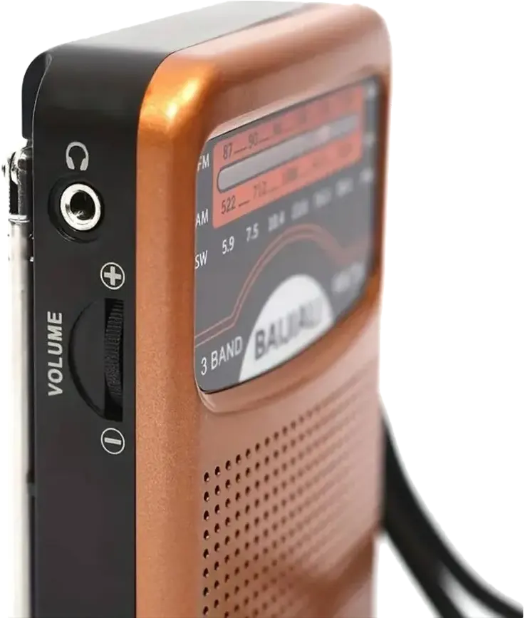 Meier Portable Radio, Rechargeable Battery Operated, 3-Band FM-AM-SW, Headphone Jack, M-9321
