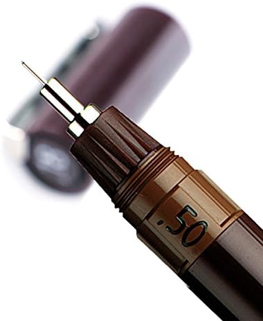 Rotring Isograph Drawing Pen, 0.5 mm, Chrome Tip, OS 1903492