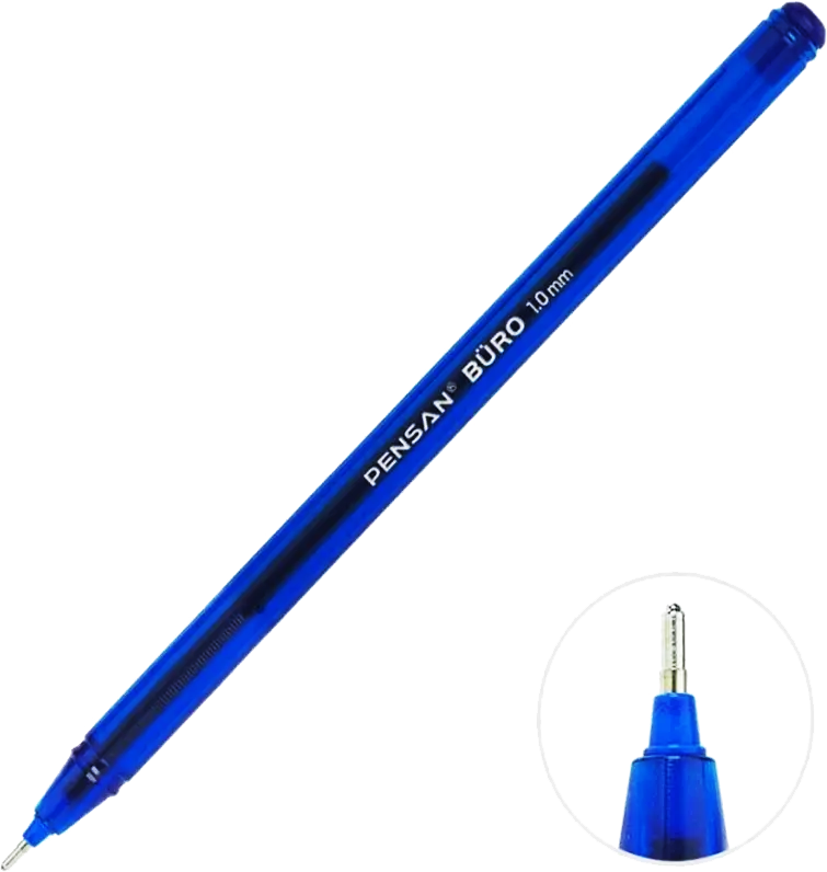 Pensan Turkish Ballpoint Pen, 1.0 mm, Blue, 2270