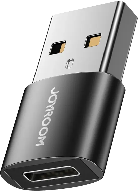 محول من USB ذكر إلى Type-C أنثى من Joyroom، أسود، S-H152