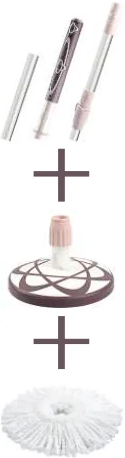 ممسحة أرضيات تيتيز ، يد بالغيار، دوارة 360 درجة، موديل TP-666