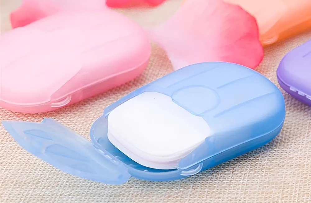Disposable hand soap, multi-colored