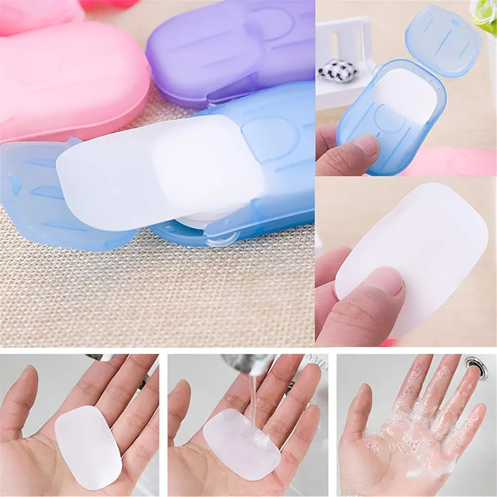 Disposable hand soap, multi-colored