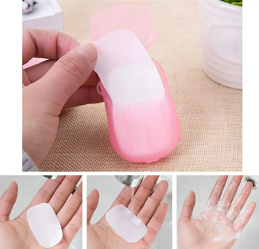 Disposable hand soap, multi-colored