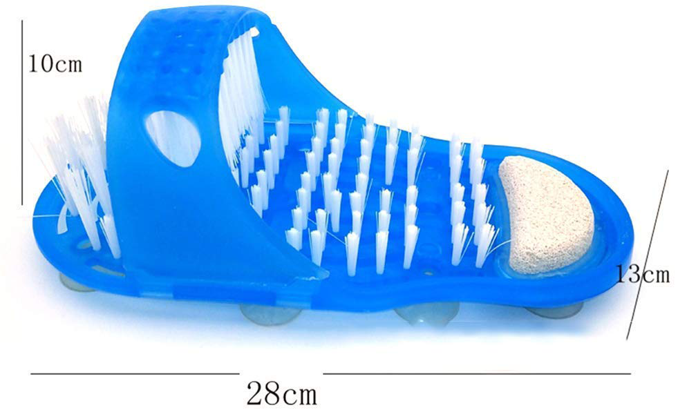 Medical Massage Slipper for Foot Massage and Cleaning, Light Blue