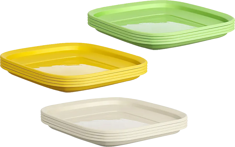 طقم أطباق بلاستيك تيتيز 4 قطع، متعدد الألوان، موديل AP-9264