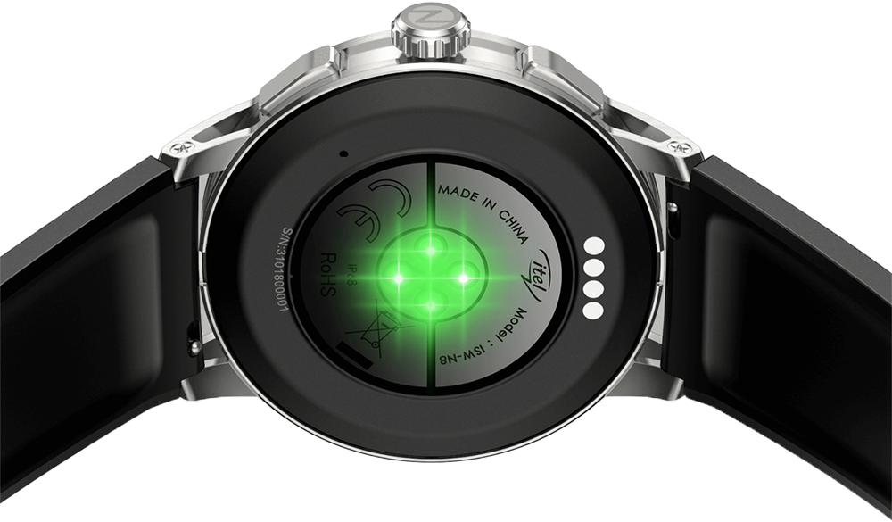 ساعة ايتل الذكية هورايزون N8، شاشة 1.43 انش، شاشة لمس اموليد، مقاومة للماء، بطارية 350 مللي امبير، لون ألومنيوم فضي، ISW-N8