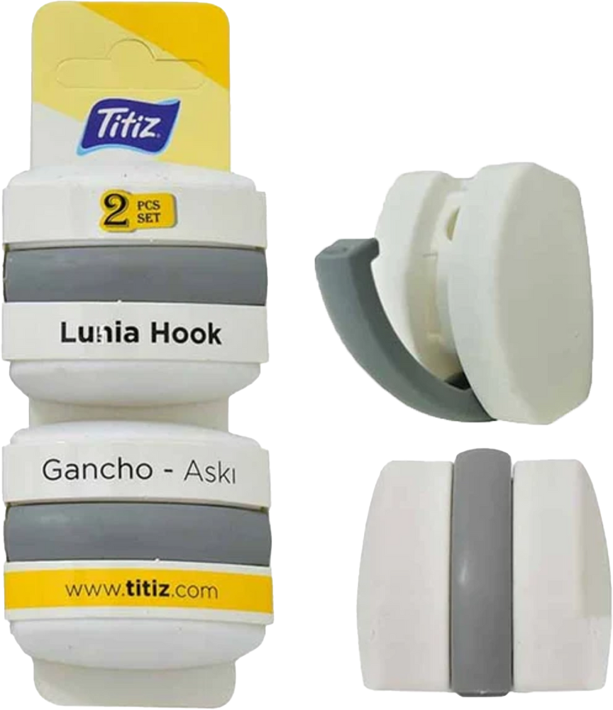 Titiz Metal Door Hanger 2 Hooks - Brown