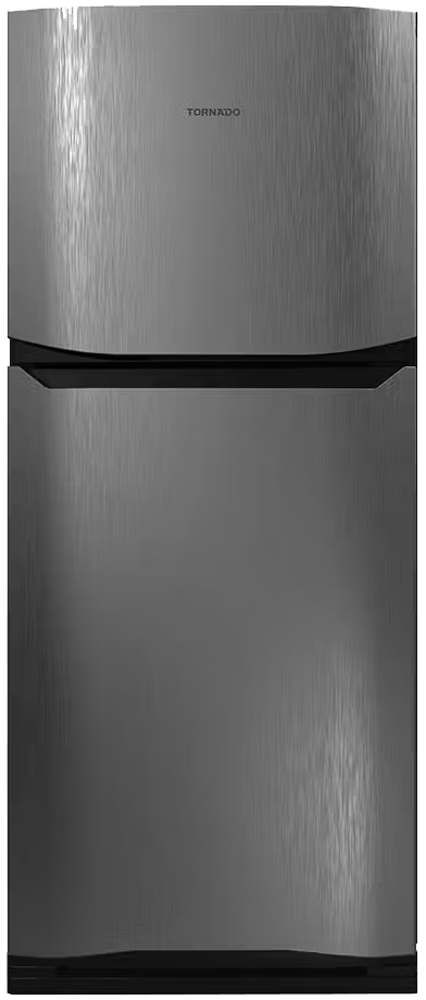 Tornado No Frost Refrigerator, 355 Liters, 2 Doors, Inverter, Plasma, Dark Stainless, RF-40FTV-DST