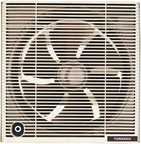 Tornado Ventilating Fan, Frame 25*25cm, inner fan diameter 20cm, Privacy Mesh, Metal Body, Cream, TVS-20CM