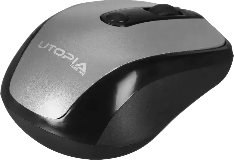 Mouse Wireless Utopia, 1600 Dpi, Black*Silver, U-101