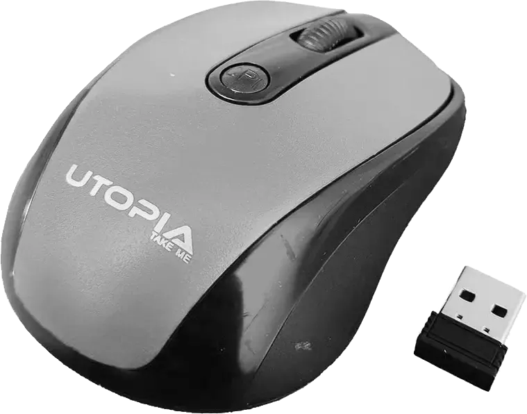 Mouse Wireless Utopia, 1600 Dpi, Black*Silver, U-101