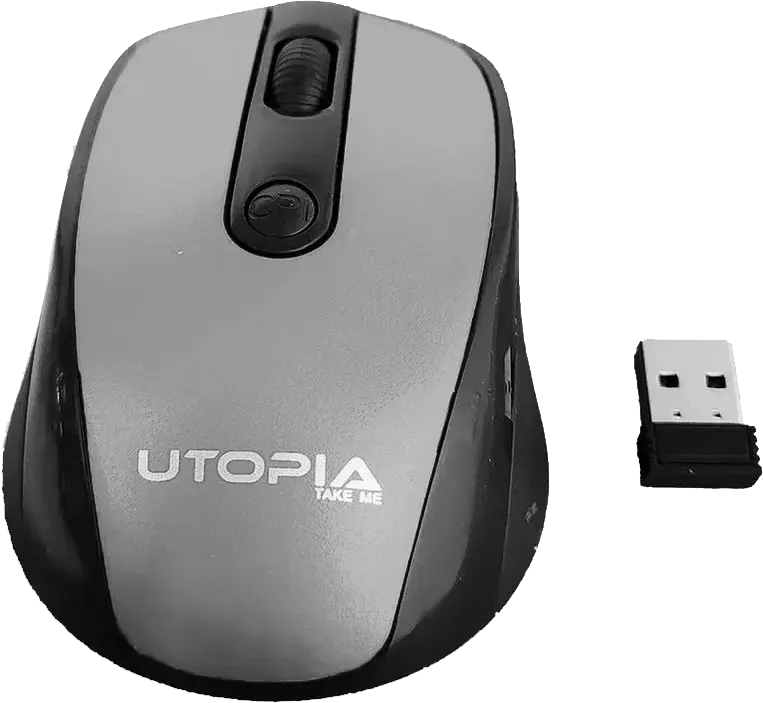 Mouse Wireless Utopia, 1600 Dpi, Black*Silver, U-101