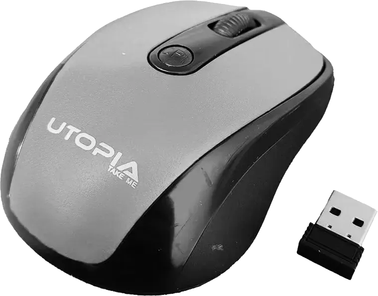 Mouse Wireless Utopia, 1600 Dpi, Black*Silver, U-101