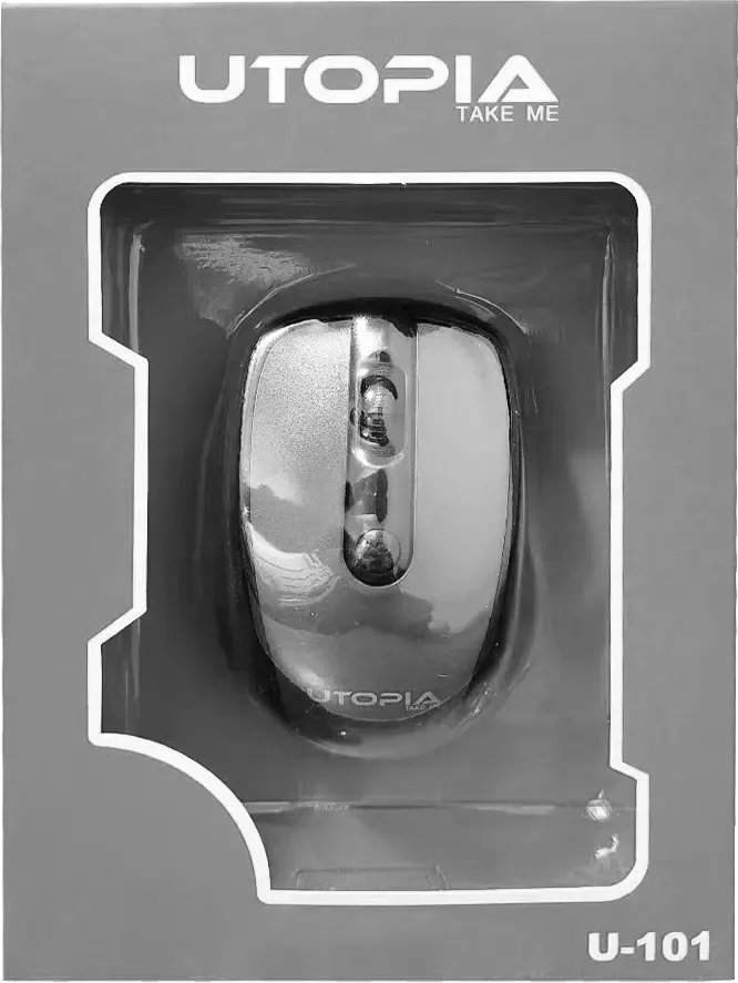 Mouse Wireless Utopia, 1600 Dpi, Black*Silver, U-101