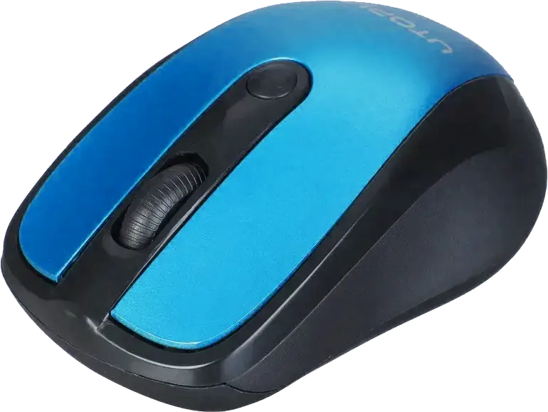 Utopia Wireless Mouse, 1600 DPI, 4 Buttons, Black*Blue, U-101