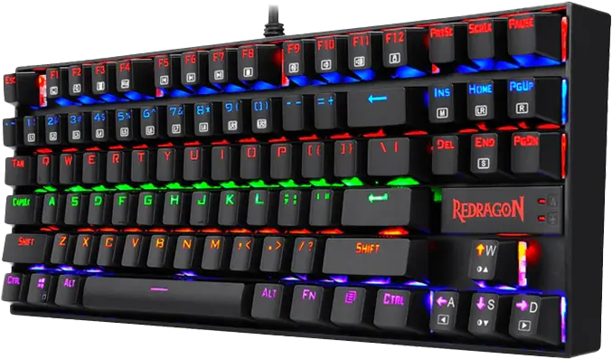 Redragon Kumara Mechanical Wired Gaming Keyboard, RGB Lighting, Red Switch, K552-KR