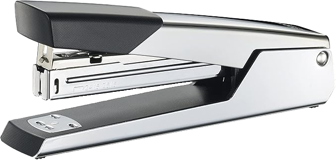 دباسة ورق مكتبية هوبن، سريعة الاستخدام ، تعبئة امامية، تدبيس 25 ورقة، فضية، 5072