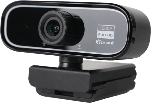 Standard Webcam, FHD Resolution, Built-in Microphone, USB Port, Black, WB-1080
