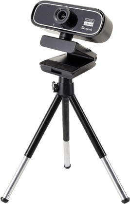 Standard Webcam, FHD Resolution, Built-in Microphone, USB Port, Black, WB-1080