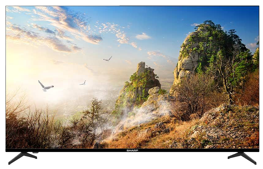 شاشة شارب سمارت بدون فريم ، 55 بوصة ، بدقة 4K ، تقنية Dolby audio ، موديل 4T-C55FJ16EX