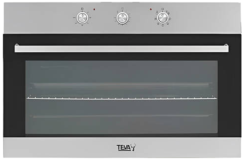 Teva Turkish Built-in Oven , 90 cm , 125 Liters , Gas , Hydraulic Door , Cooling Fan , Grill , Black , QGSTL 125 IX