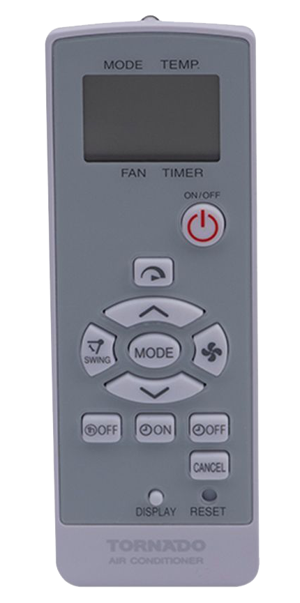 Tornado Split Air Conditioner, 2.25 HP, Cooling - Hot, Digital Display, White, TY-C18BEE