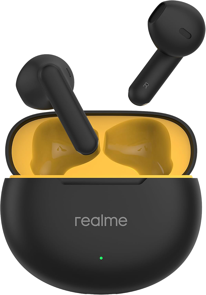 سماعة اذن ايربودز ريلمى T01 ، بلوتوث V5.4 ، خاصية إلغاء الضوضاء ، مقاومة الماء IPX4 ، أسود ، RMA2406