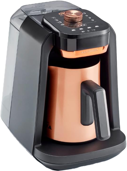 Arzum Okka Rich Pro Plus Turkish Coffee Maker, 700 Watts, 1.3 Liter Water Tank, Black*Copper, OK0038-0400