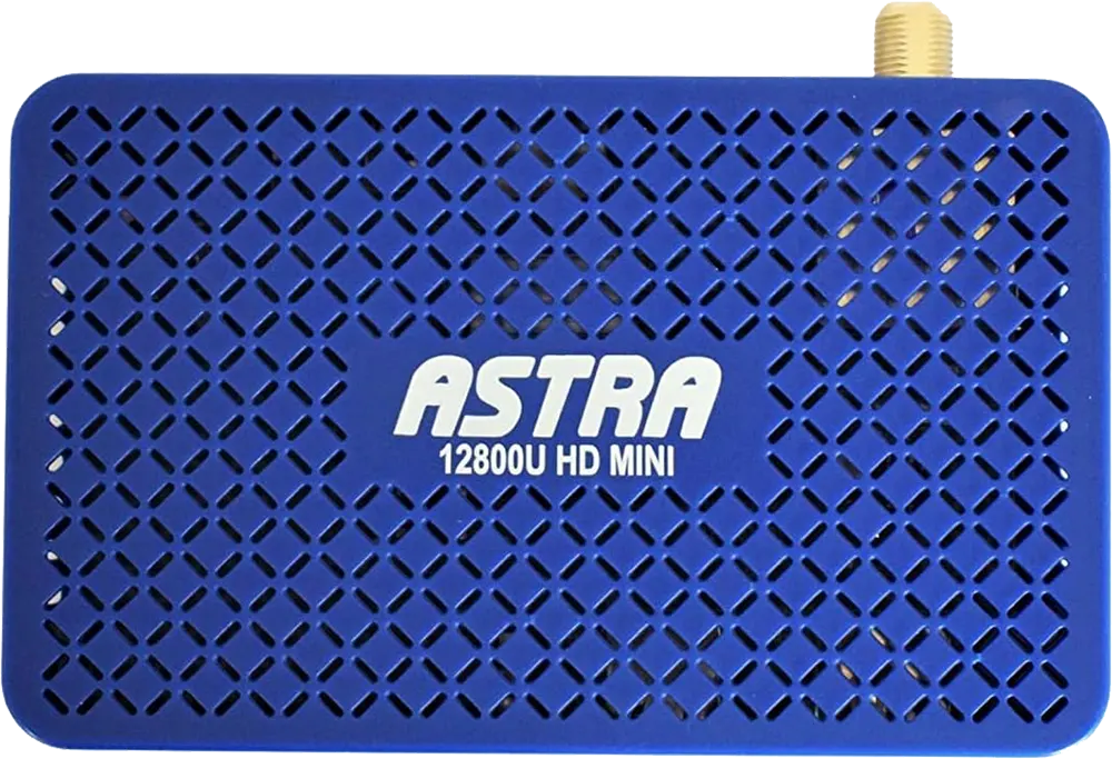 ريسيفر استرا ميني اتش دي، 6000 قناة ، USB، لون أزرق، موديل 12800 U
